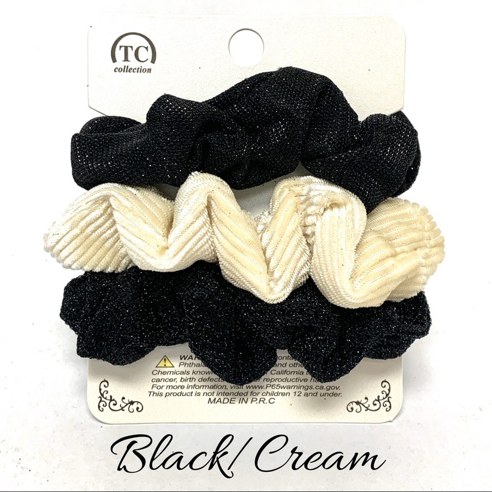 Glitter and Velvet 3-Pack Scrunchies - Picture 7 of 7
